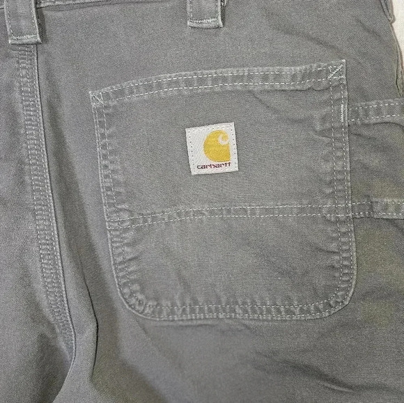 Carhartt Carpenter Men's Flat Front  Gray Shorts SZ 34 - Picture 5 of 11